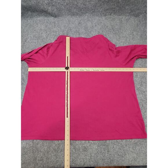 Jms Just My Size Blouse Top Women's Plus Size 5X Pink Rhinestone Neck New NWT - Picture 8 of 10